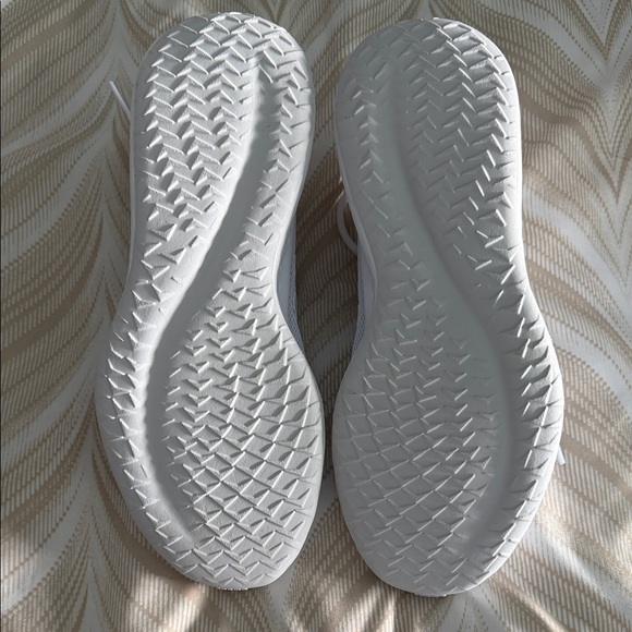 Adidas Women's White Sneakers with Pink Accents - Picture 3 of 4